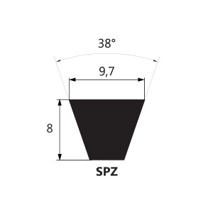 Pas klinowy SPZ 1162 Lw