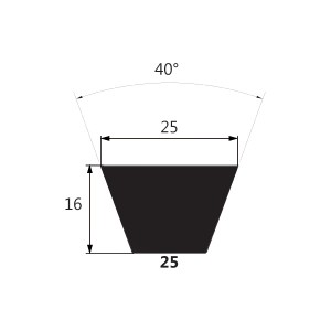 Pas klinowy 25x16x10400 Opti