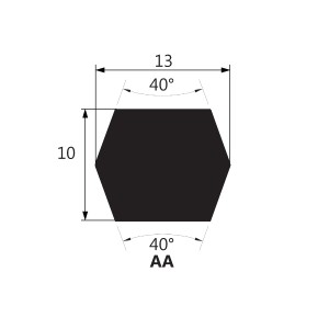 Pas klinowy dwustronny AA 3096 Lp/3111 La Pix